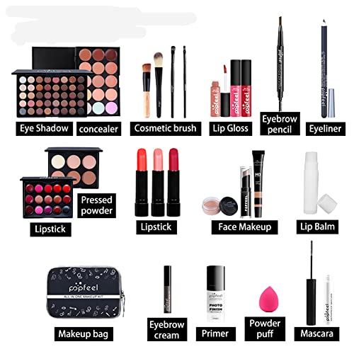 Makeup Kit All In One Makeup Kit,Multipurpose Makeup Set Full Makeup Essential Starter Kit for Beginners or Pros Makeup Gift Set for Women Full Kit (03-24Pcs makeup) - Morena Vogue