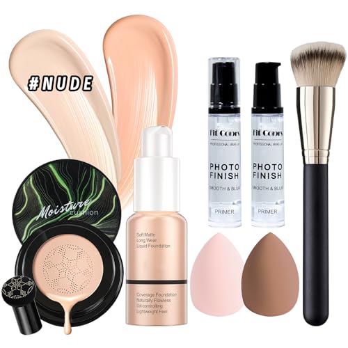 Makeup Set, All in One Makeup Set Kit for Women, Makeup Gift for Women Teens, Eyeshadow Foundation CC Cream Face Primer Counter stick, Brush Sponges Lipstick Set Eyebrow Pencil Mascara Eyeliner - Morena Vogue