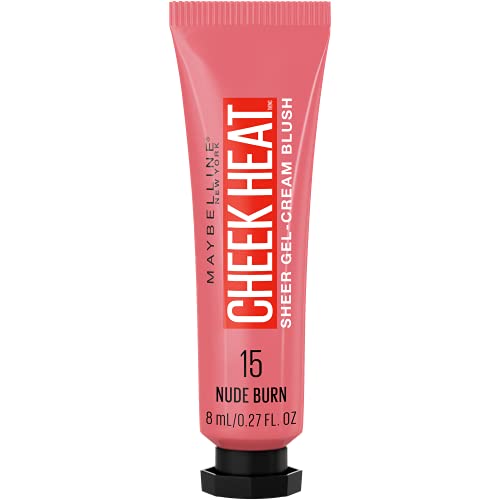 Maybelline Cheek Heat Gel-Cream Blush Makeup, Lightweight, Breathable Feel, Sheer Flush Of Color, Natural-Looking, Dewy Finish, Oil-Free, Nude Burn, 1 Count - Morena Vogue