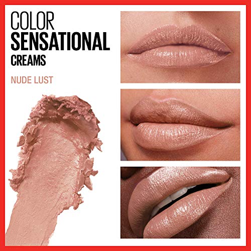 Maybelline Color Sensational Lipstick, Lip Makeup, Cream Finish, Hydrating Lipstick, Nude Lust, Nude ,1 Count - Morena Vogue