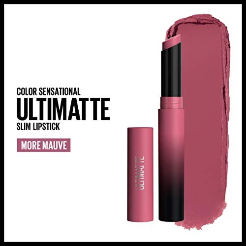 Maybelline Color Sensational Ultimatte Matte Lipstick, Non-Drying, Intense Color Pigment, More Mauve, Purple Mauve Pink, 1 Count - Morena Vogue