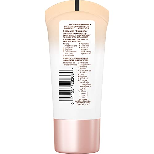 Maybelline Dream Fresh Skin Hydrating BB cream, 8-in-1 Skin Perfecting Beauty Balm with Broad Spectrum SPF 30, Sheer Tint Coverage, Oil-Free, Light/Medium, 1 Fl Oz - Morena Vogue