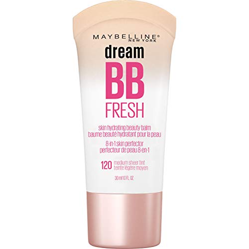 Maybelline Dream Fresh Skin Hydrating BB cream, 8-in-1 Skin Perfecting Beauty Balm with Broad Spectrum SPF 30, Sheer Tint Coverage, Oil-Free, Medium, 1 Fl Oz - Morena Vogue