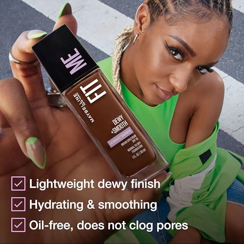 Maybelline Fit Me Dewy + Smooth Liquid Foundation Makeup, Classic Ivory, 1 Count (Packaging May Vary) - Morena Vogue