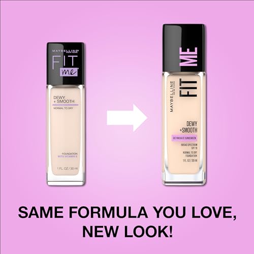 Maybelline Fit Me Dewy + Smooth Liquid Foundation Makeup, Classic Ivory, 1 Count (Packaging May Vary) - Morena Vogue