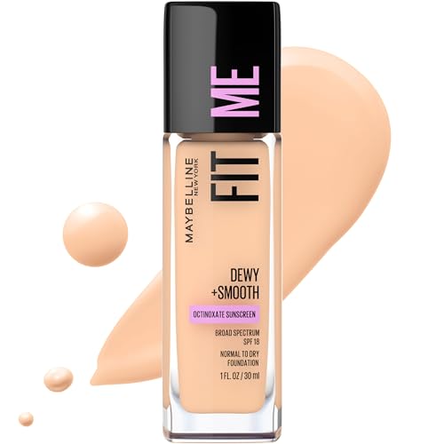 Maybelline Fit Me Dewy + Smooth Liquid Foundation Makeup, Classic Ivory, 1 Count (Packaging May Vary) - Morena Vogue