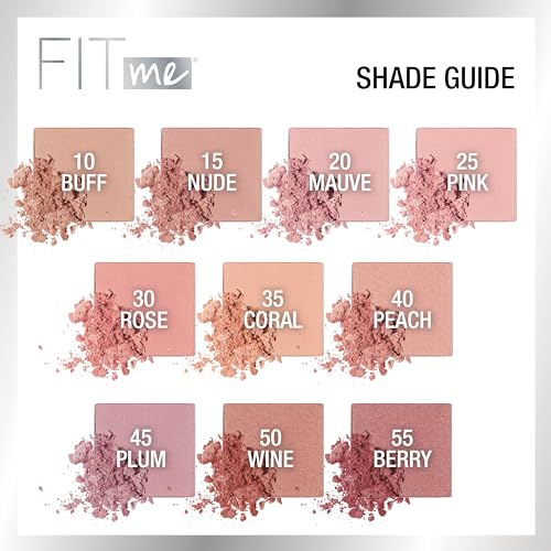 Maybelline Fit Me Powder Blush, Lightweight, Smooth, Blendable, Long-lasting All-Day Face Enhancing Makeup Color, Mauve, 1 Count - Morena Vogue