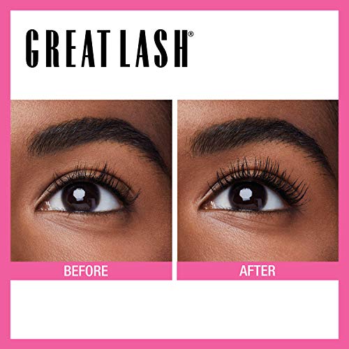 Maybelline Great Lash Washable Mascara, Volumizing Lash-Doubling Formula That Conditions As It Thickens, Blackest Black, 1 Count - Morena Vogue