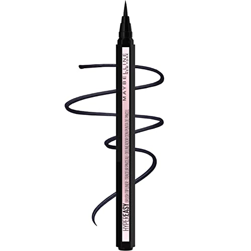 Maybelline Hyper Easy Liquid Pen No-Skip Eyeliner, Satin Finish, Waterproof Formula, Pitch Black, 0.018 Fl Oz - Morena Vogue