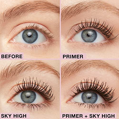 Maybelline Lash Sensational Sky High Serum Infused Lash Primer for Mascara, Lengthening, Thickening, Tinted and Washable Formula, Soft Black, 1 Count - Morena Vogue