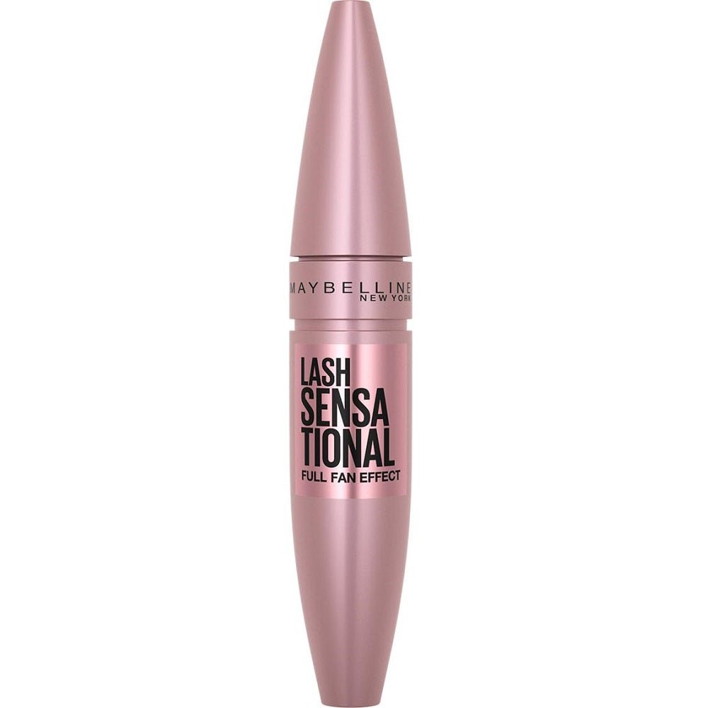 Maybelline Lash Sensational Washable Mascara, Lengthening and Volumizing for a Full Fan Effect, Blackest Black, 1 Count - Morena Vogue