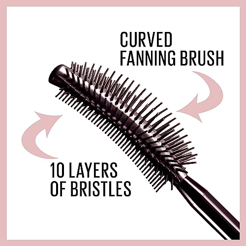 Maybelline Lash Sensational Washable Mascara, Lengthening and Volumizing for a Full Fan Effect, Blackest Black, 1 Count - Morena Vogue