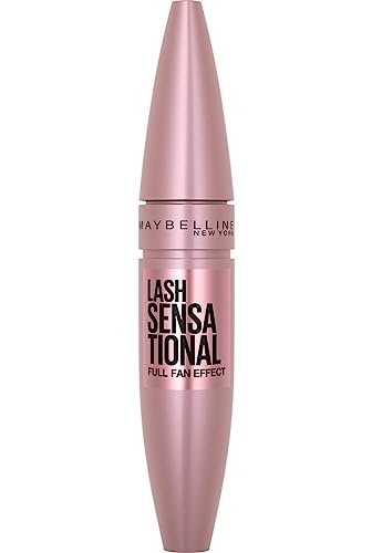 Maybelline Lash Sensational Washable Mascara, Lengthening and Volumizing for a Full Fan Effect, Blackest Black, 1 Count - Morena Vogue