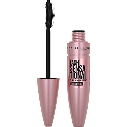 Maybelline Lash Sensational Waterproof Mascara, Lengthening and Volumizing for a Full Fan Effect,Very Black, 1 Count - Morena Vogue