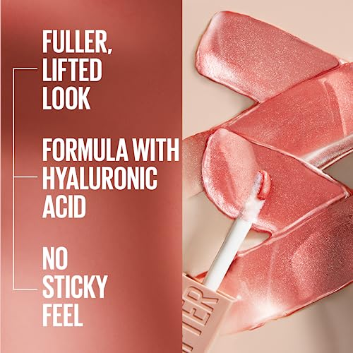 Maybelline Lifter Gloss, Hydrating Lip Gloss with Hyaluronic Acid, Ice, Pink Neutral, 0.18 Ounce - Morena Vogue