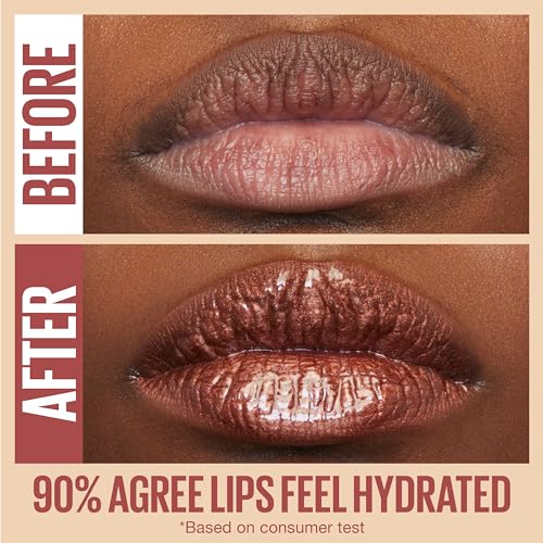 Maybelline Lifter Gloss, Hydrating Lip Gloss with Hyaluronic Acid, Ice, Pink Neutral, 0.18 Ounce - Morena Vogue