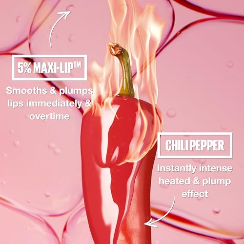 MAYBELLINE Lifter Gloss Lifter Plump, Plumping Lip Gloss with Chili Pepper and 5% Maxi-Lip, Blush Blaze, Sheer Pale Pink, 1 Count - Morena Vogue