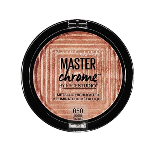 Maybelline New York Facestudio Master Chrome Metallic Highlighter Makeup, Molten Rose Gold, 0.24 oz. - Morena Vogue