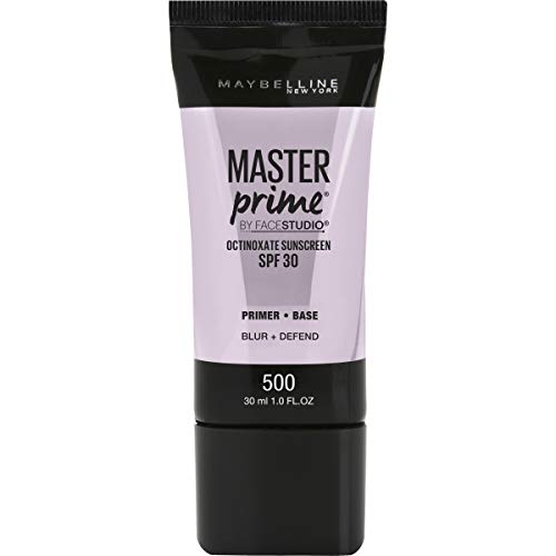 Maybelline New York Facestudio Master Prime Primer Makeup, Blur+ Defend, 1 fl. oz. - Morena Vogue