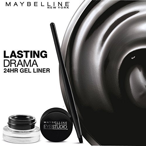 Maybelline New York Makeup Eyestudio Lasting Drama Gel Eye Liner, Blackest Black, Waterproof, 0.106 Ounce,Pack of 1 - Morena Vogue