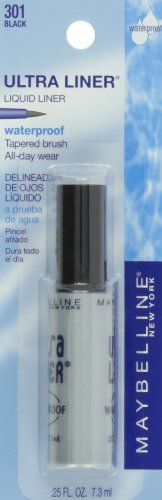 Maybelline New York Ultra-Liner Liquid Liner, Waterproof, Black 135L-01 , 0.25 fl oz (7.3 ml) - Morena Vogue