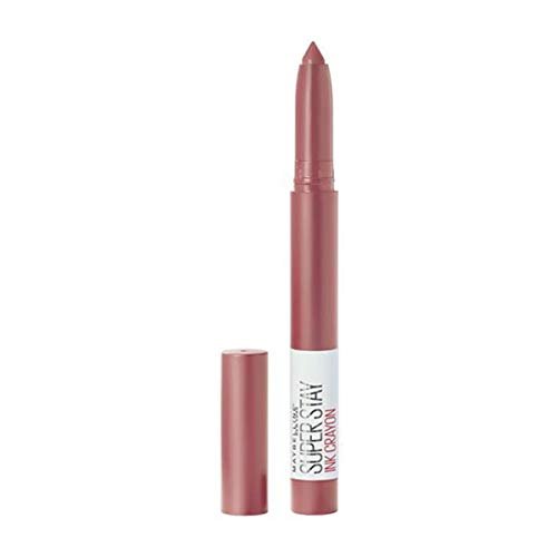 Maybelline Super Stay Ink Crayon Lipstick Makeup, Precision Tip Matte Lip Crayon with Built-in Sharpener, Longwear Up To 8Hrs, Lead The Way, Pink Beige, 1 Count - Morena Vogue