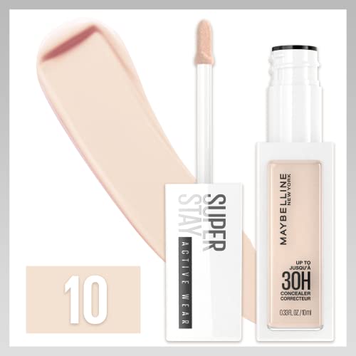 Maybelline Super Stay Liquid Concealer Makeup, Full Coverage Concealer, Up to 30 Hour Wear, Transfer Resistant, Natural Matte Finish, Oil-free, Available in 16 Shades, 10, 1 Count - Morena Vogue