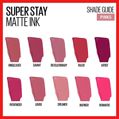 Maybelline Super Stay Matte Ink Liquid Lipstick Makeup, Long Lasting High Impact Color, Up to 16H Wear, Lover, Mauve Neutral, 1 Count - Morena Vogue