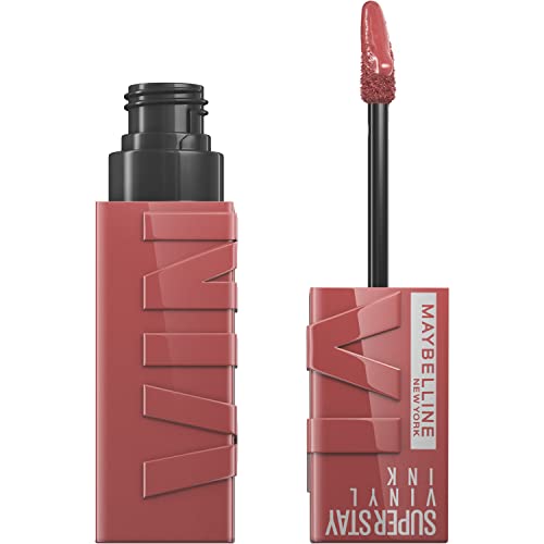 Maybelline Super Stay Vinyl Ink Longwear No-Budge Liquid Lipcolor Makeup, Highly Pigmented Color and Instant Shine, Cheeky, Rose Nude Lipstick, 0.14 fl oz, 1 Count - Morena Vogue