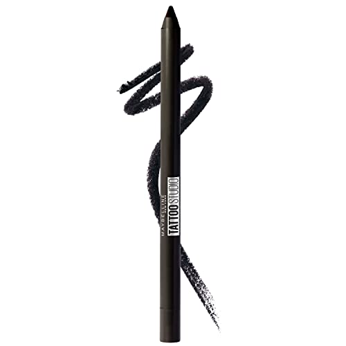 Maybelline TattooStudio Long-Lasting Sharpenable Eyeliner Pencil, Glide on Smooth Gel Pigments with 36 Hour Wear, Waterproof, Deep Onyx, 1 Count - Morena Vogue