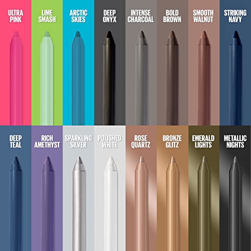 Maybelline TattooStudio Long-Lasting Sharpenable Eyeliner Pencil, Glide on Smooth Gel Pigments with 36 Hour Wear, Waterproof, Deep Onyx, 1 Count - Morena Vogue