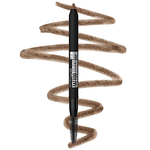 Maybelline TattooStudio Waterproof Eyebrow Pencil, Sharpenable, Longwear, Long Lasting Eyebrow Pencil, Defined Brows, Pigment Brow Pencil, Soft Brown, 1 Count - Morena Vogue