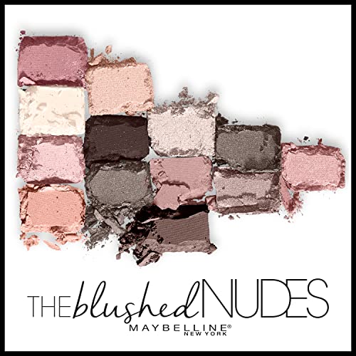 Maybelline The Blushed Nudes Eyeshadow Palette Makeup, 12 Pigmented Matte & Shimmer Shades, Blendable Powder, 1 Count - Morena Vogue