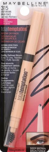 Maybelline Total Temptation Eyebrow Definer Pencil, Deep Brown, 1 Count - Morena Vogue