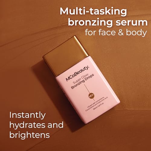 MCoBeauty Super Glow Bronzing Drops, Sun-Kissed Glow for Hydrated Radiance, Vegan, Cruelty Free Cosmetics - Morena Vogue