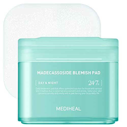 MEDIHEAL Madecassoside Cotton Facial Pads - Toner Pads with Centella Asiatica to Improve Uneven Skin Tone - Vegan Face Gauze Pads, 100 Pads - Morena Vogue