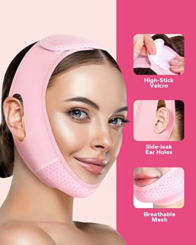 Meto Reusable Face Strap, V Line Mask, Double Chin Reducer, Chin Up Patch, Chin Strap, V Shaped Belt, V Shaped Face Mask for Sagging - Morena Vogue