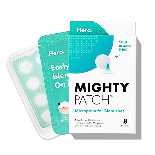 Mighty Patch Micropoint™ for Blemishes from Hero Cosmetics - Hydrocolloid Acne Spot Treatment Patch for Early Stage Zits and Hidden Pimples, 395 Proprietary Micropoints (8 Patches) - Morena Vogue