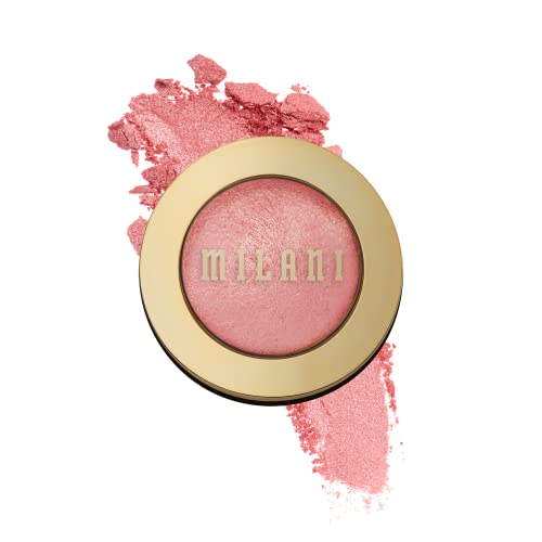 Milani Baked Blush - Dolce Pink (0.12 Ounce) Cruelty-Free Powder Blush - Shape, Contour & Highlight Face for a Shimmery or Matte Finish - Morena Vogue