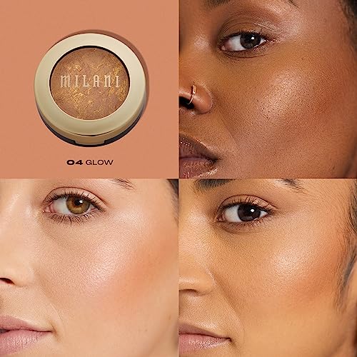 Milani Baked Bronzer - Glow, Cruelty-Free Shimmer Bronzing Powder to Use For Contour Makeup, Highlighters Makeup, Bronzer Makeup, 0.25 Ounce - Morena Vogue