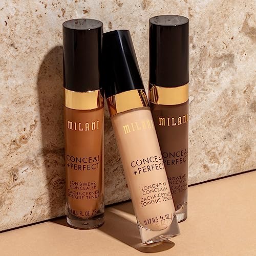 Milani Conceal + Perfect Longwear Concealer - Light Nude (0.17 Fl. Oz.) Vegan, Cruelty-Free Liquid Concealer - Cover Dark Circles, Blemishes & Skin Imperfections for Long-Lasting Wear - Morena Vogue