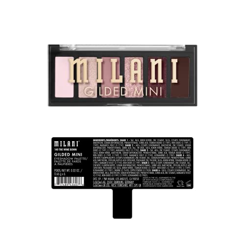 Milani Gilded Mini Eyeshadow Palette with 6 Matte & Shimmer Hues - The Wine Down - Morena Vogue