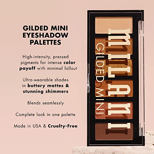 Milani Gilded Mini Eyeshadow Palette with 6 Matte & Shimmer Hues - The Wine Down - Morena Vogue