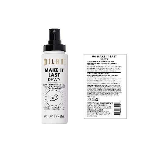 Milani Make It Dewy Setting Spray 3 in 1- Hydrate + Illuminate + Set (2.03 Fl. Oz.) Makeup Finishing Spray - Makeup Primer & Hydrating Setting Spray - Morena Vogue