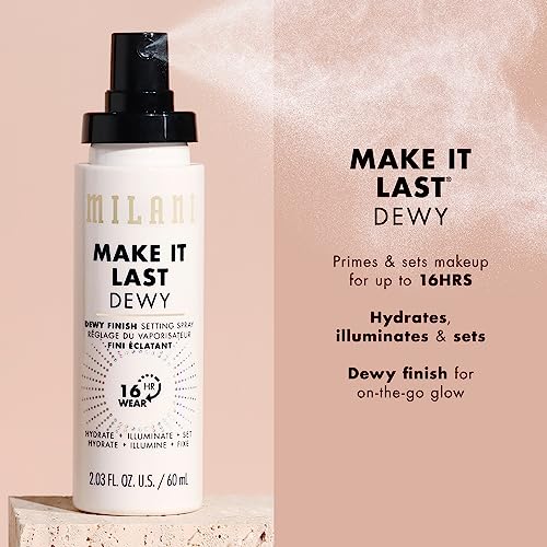 Milani Make It Dewy Setting Spray 3 in 1- Hydrate + Illuminate + Set (2.03 Fl. Oz.) Makeup Finishing Spray - Makeup Primer & Hydrating Setting Spray - Morena Vogue