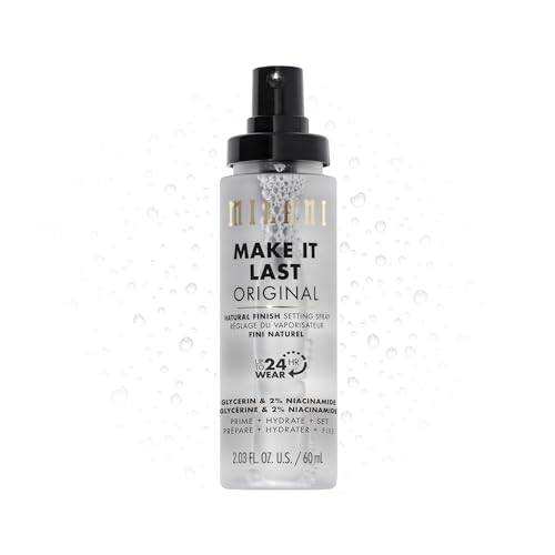 Milani Make It Last Original - Natural Finish Setting Spray 3-in-1 Setting Spray and Primer- Prime + Correct + Set Makeup Finishing Spray and Primer - Long Lasting Makeup Primer and Spray 2.03 Fl. Oz - Morena Vogue