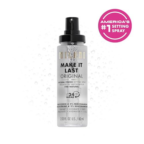 Milani Make It Last Original - Natural Finish Setting Spray 3-in-1 Setting Spray and Primer- Prime + Correct + Set Makeup Finishing Spray and Primer - Long Lasting Makeup Primer and Spray 2.03 Fl. Oz - Morena Vogue