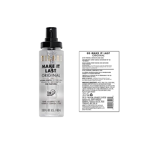 Milani Make It Last Original - Natural Finish Setting Spray 3-in-1 Setting Spray and Primer- Prime + Correct + Set Makeup Finishing Spray and Primer - Long Lasting Makeup Primer and Spray 2.03 Fl. Oz - Morena Vogue