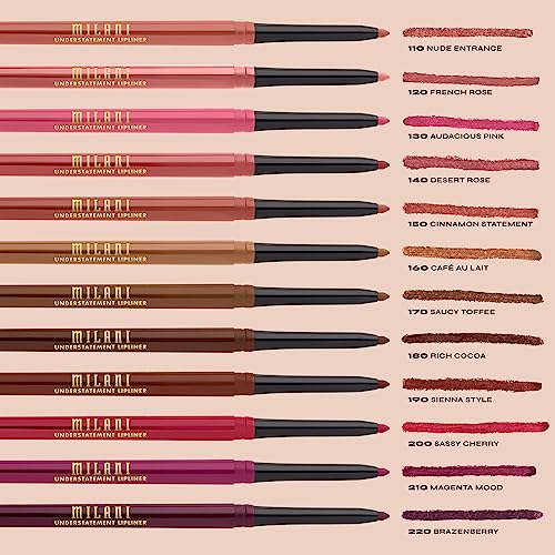 Milani Understatement Lipliner Pencil - Highly Pigmented Retractable Soft, Easy to Use For Makeup - Morena Vogue