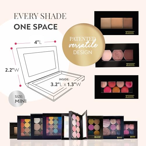 Mini Magnetic Makeup Palette, Empty Magnetic Palette, Universal Magnet makeup palette for Eyeshadows, Powders, Customizable Beauty Organizer with Clear Window - Morena Vogue